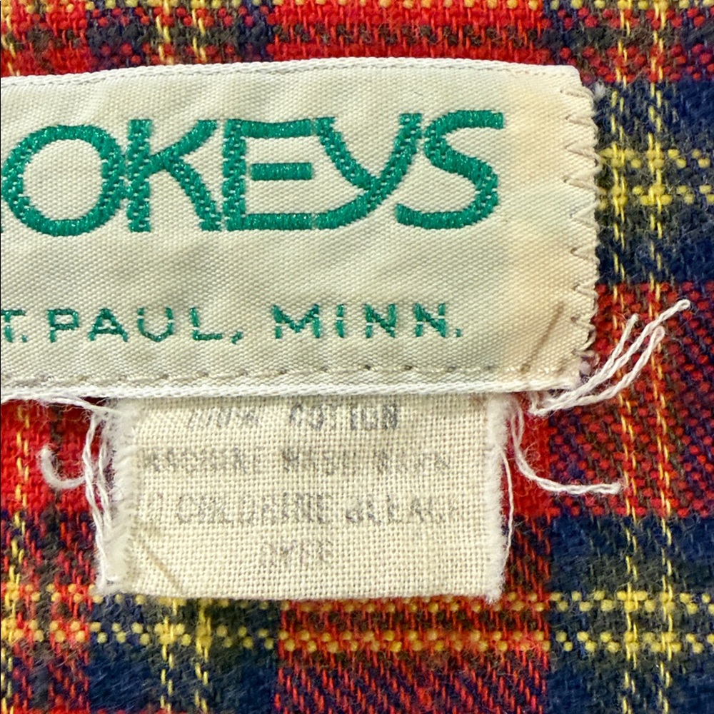 Gokeys of St. Paul Minnesota vintage plaid nightgown large - Picture 4 of 5